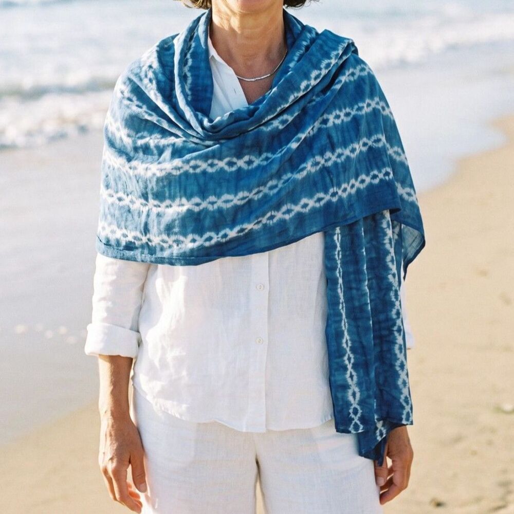 Indigo Store Organic Hemp Hand-Dyed Scarf